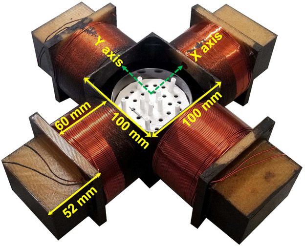 Complete experimental setup showing all hardware components